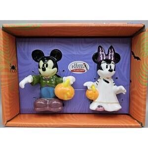 Disney Mickey & Minnie Mouse Frankenstein Halloween Salt & Pepper Shaker‎